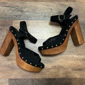 Jeffrey Campbell Vintage Woodies Studded Platform Sandals Size 10